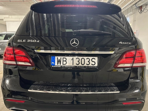 Mercedes-Benz GLE cena 199000 przebieg: 139000, rok produkcji 2018 z Biskupiec małe 106